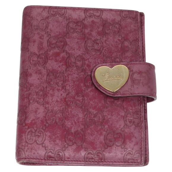 GUCCI GG Canvas Day Planner Cover 2 Set Black Purple Auth ti2799 - Picture 2 of 16